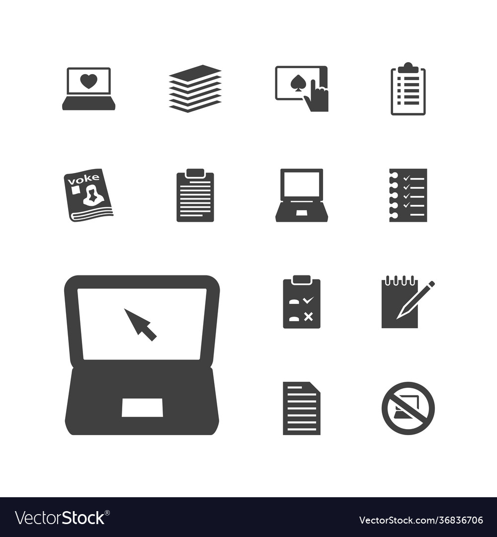 Notebook icons