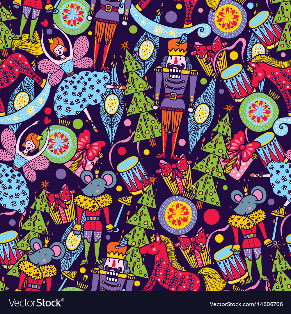 Nutcracker Christmas Pattern