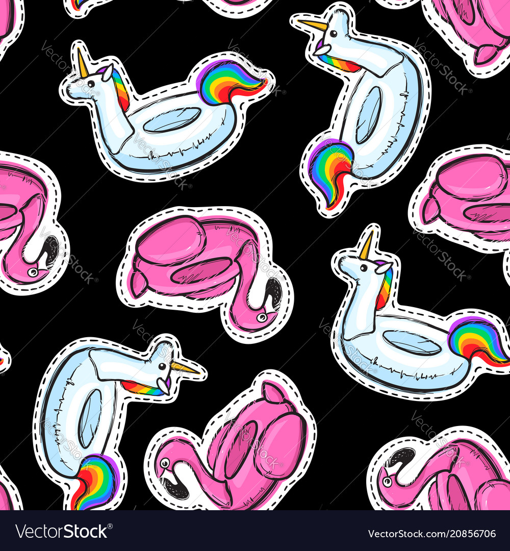 Pink Flamingo Seamless Pattern