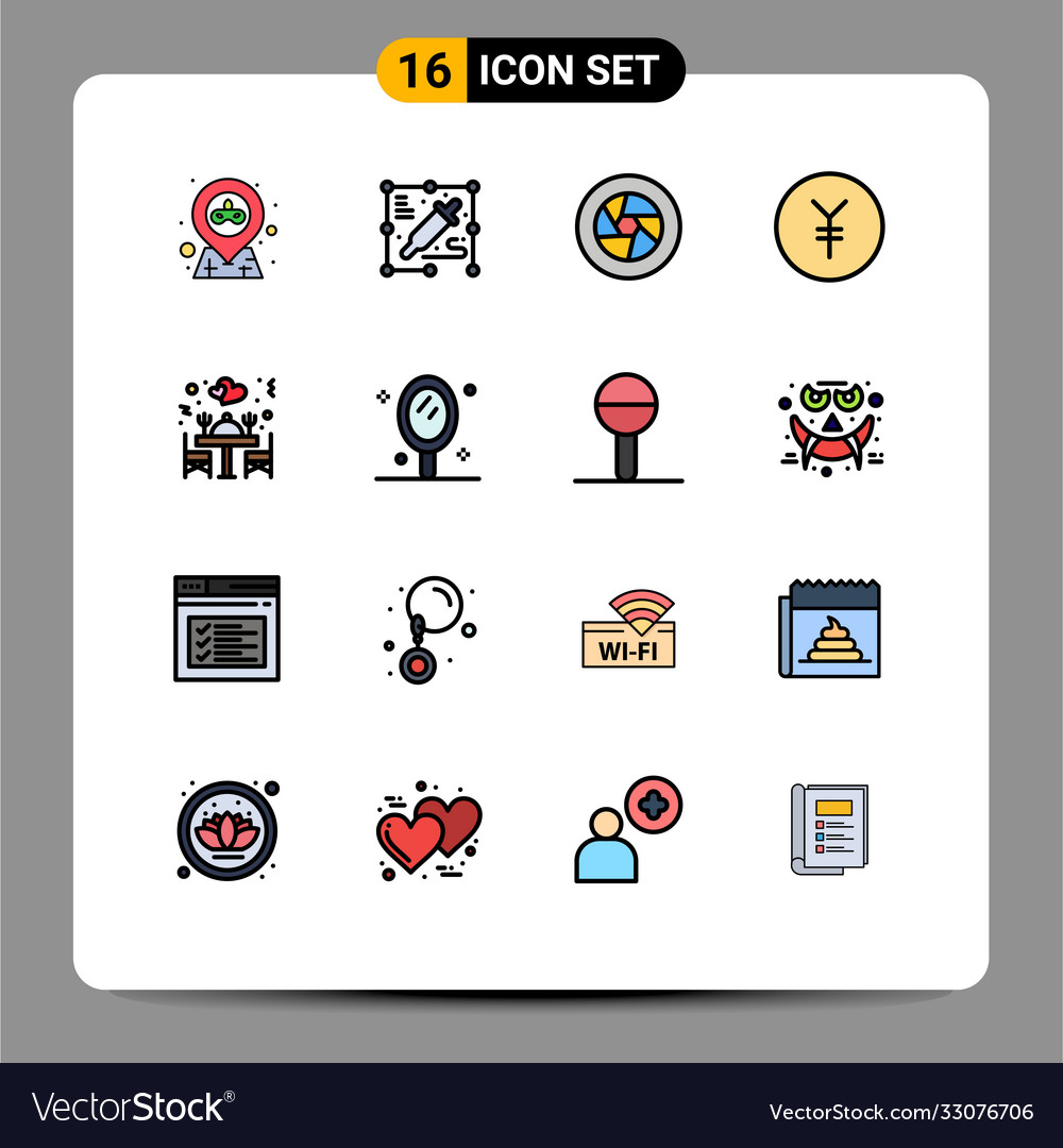 Set 16 modern ui icons symbols signs