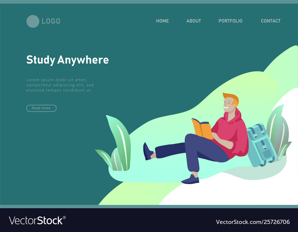 Set web page design templates with relaxed Vector Image Set web page design templates with relaxed