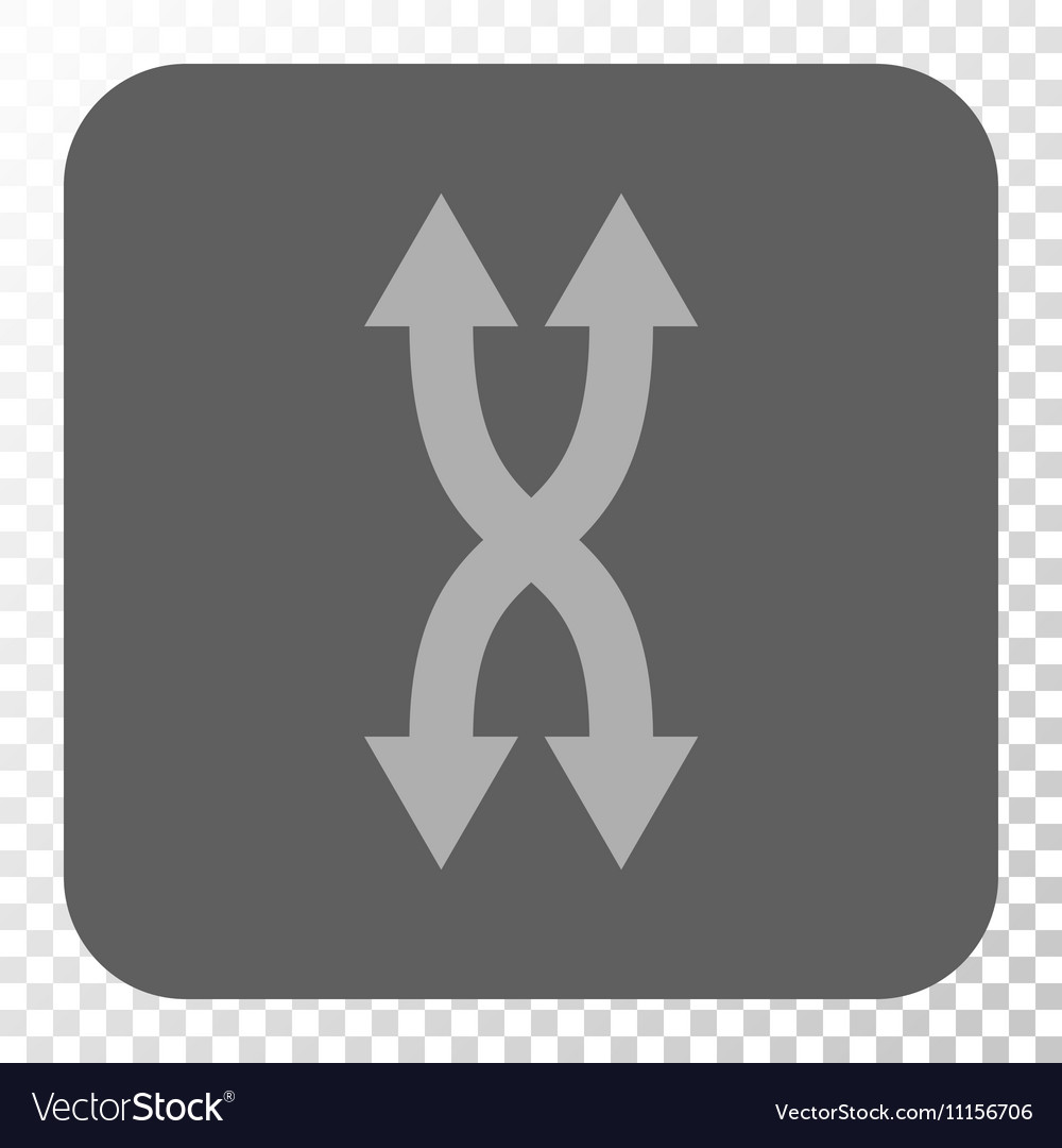 Shuffle arrows vertical rounded square button
