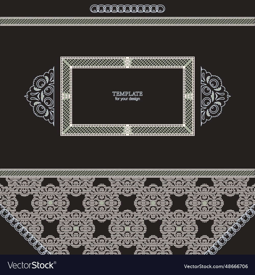 Template of ornamental pattern vector image Template of ornamental pattern