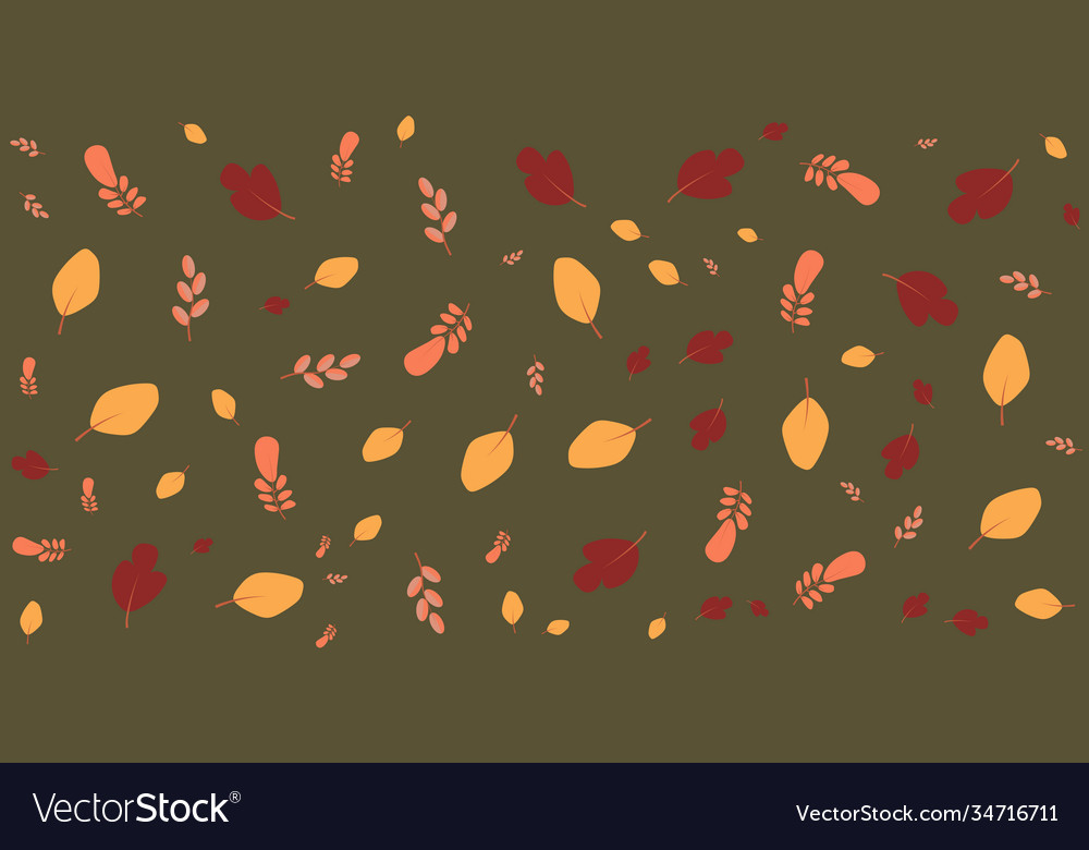 Autumn leaves seamless pattern background hello Vector Image Autumn leaves seamless pattern background hello