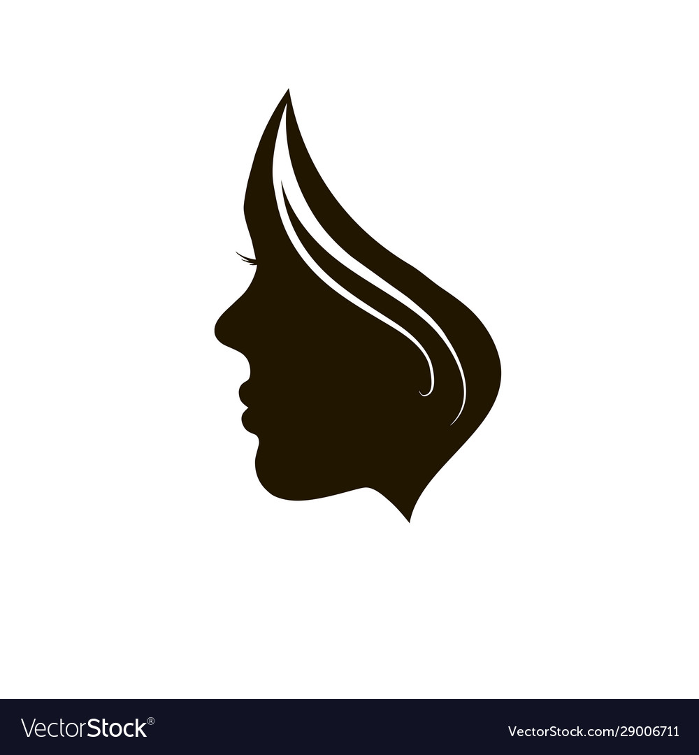 Beautiful female profile Royalty Free Vector Image