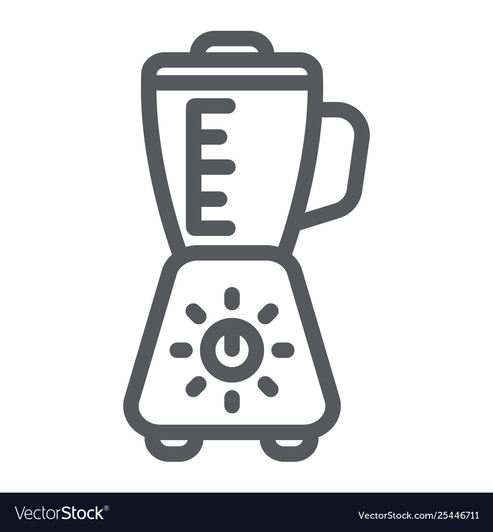 Blender line icon appliance and kitchen mixer