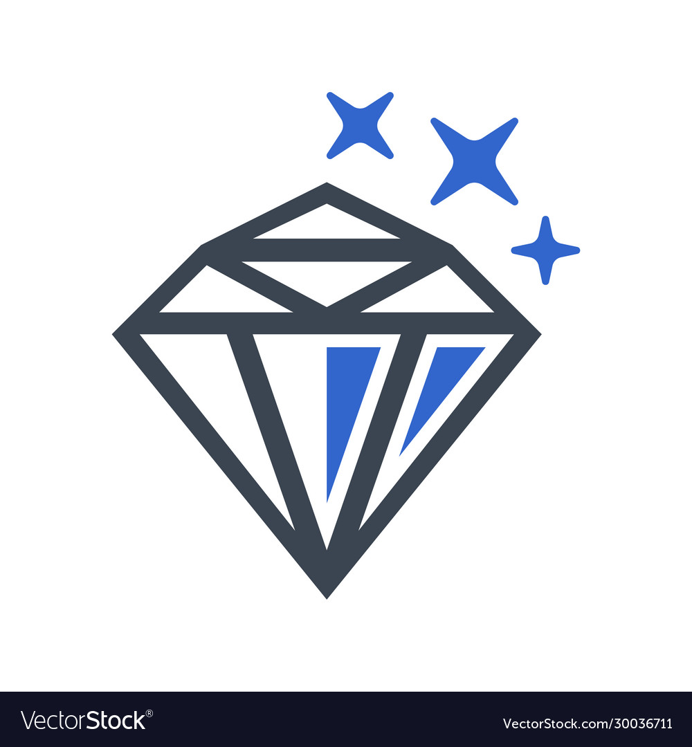 Diamond gemstone icon Royalty Free Vector Image