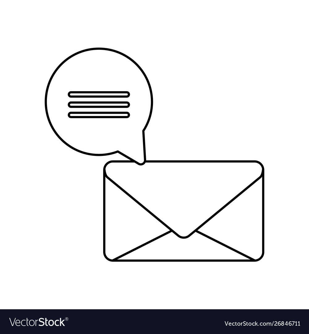 Envelope mail with speech bubble