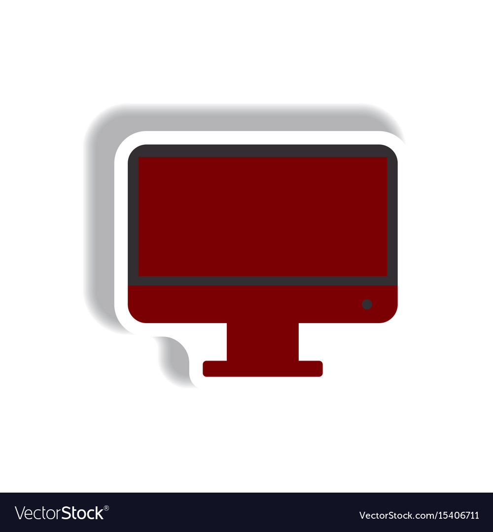 In paper sticker style tv