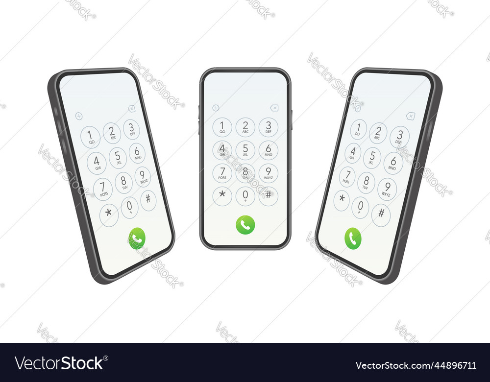 Keypad for on smartphone screen application vector image Keypad for on smartphone screen application