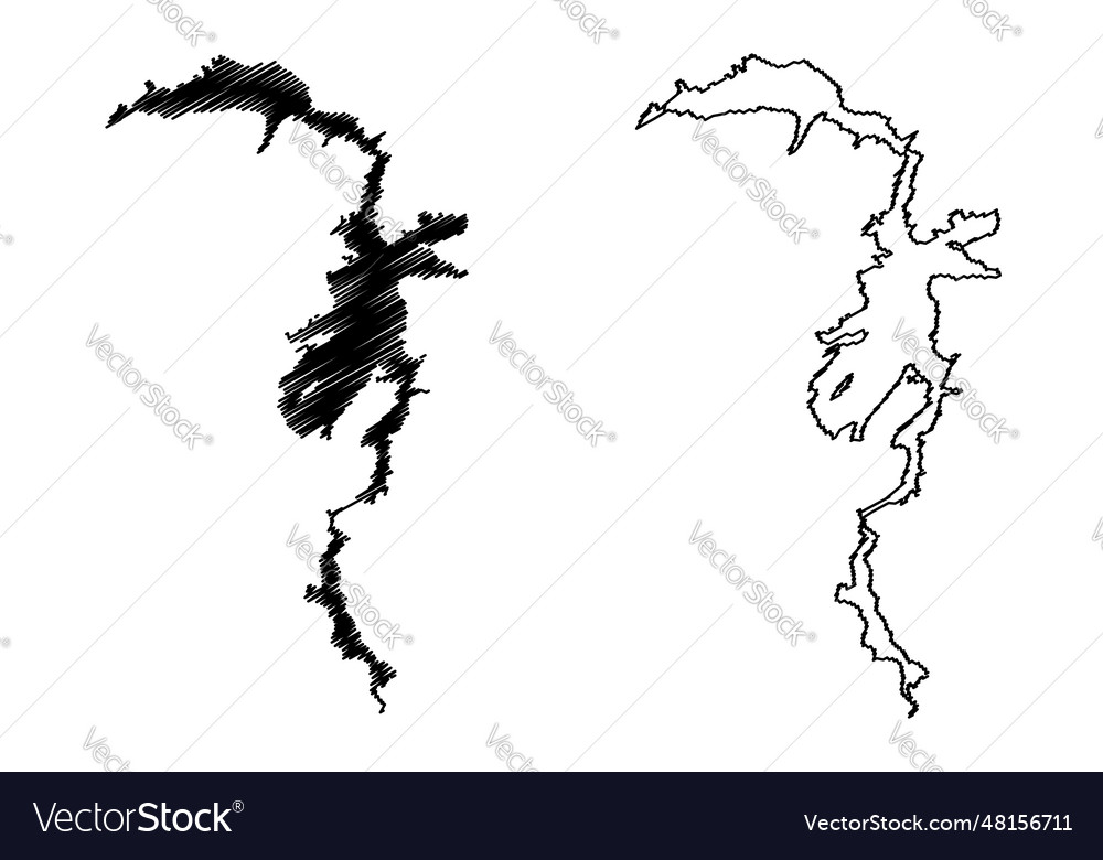 Lake Pathfinder Reservoir United States Royalty Free Vector