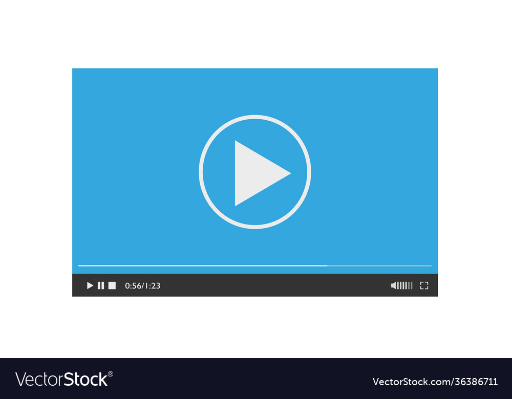Media player design template for web and mobile vector image Media player design template for web and mobile