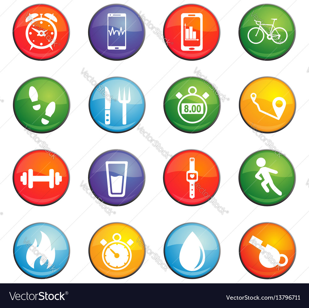 Monitoring apps icon set