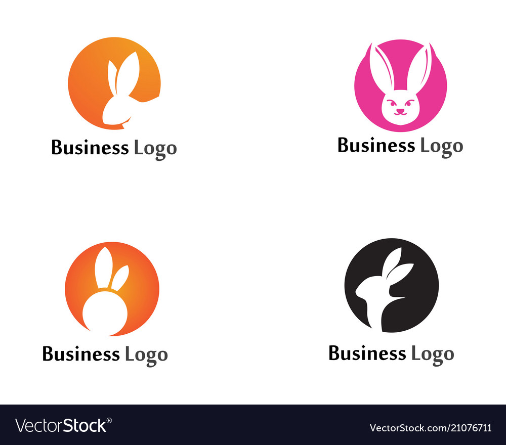 Rabbit logo template icon design app