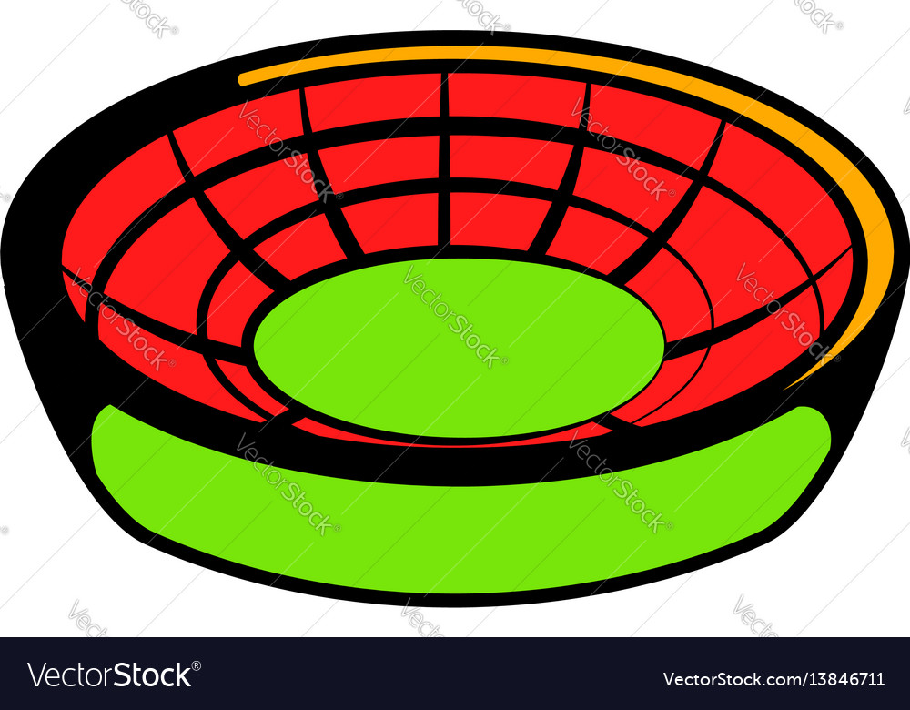 Round stadium icon icon cartoon Royalty Free Vector Image