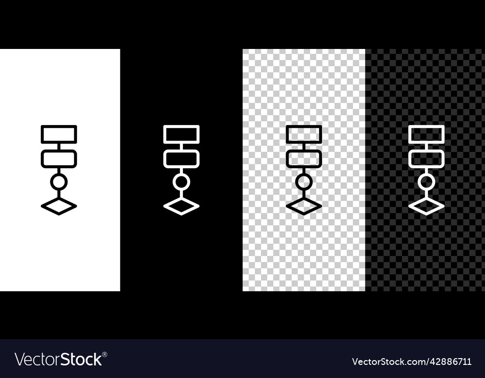 Set Zeilenalgorithmus Icon isoliert auf schwarz vector image Set Zeilenalgorithmus Icon isoliert auf schwarz