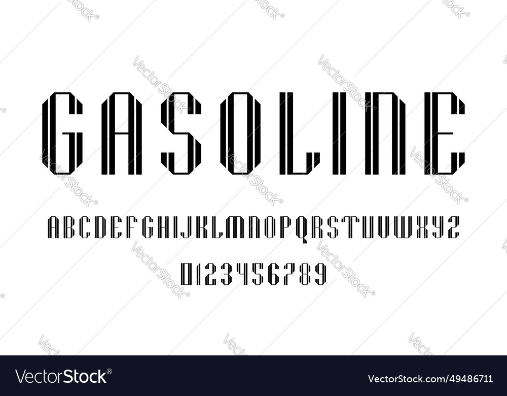Set of alphabets font letters and numbers Vector Image Set of alphabets font letters and numbers
