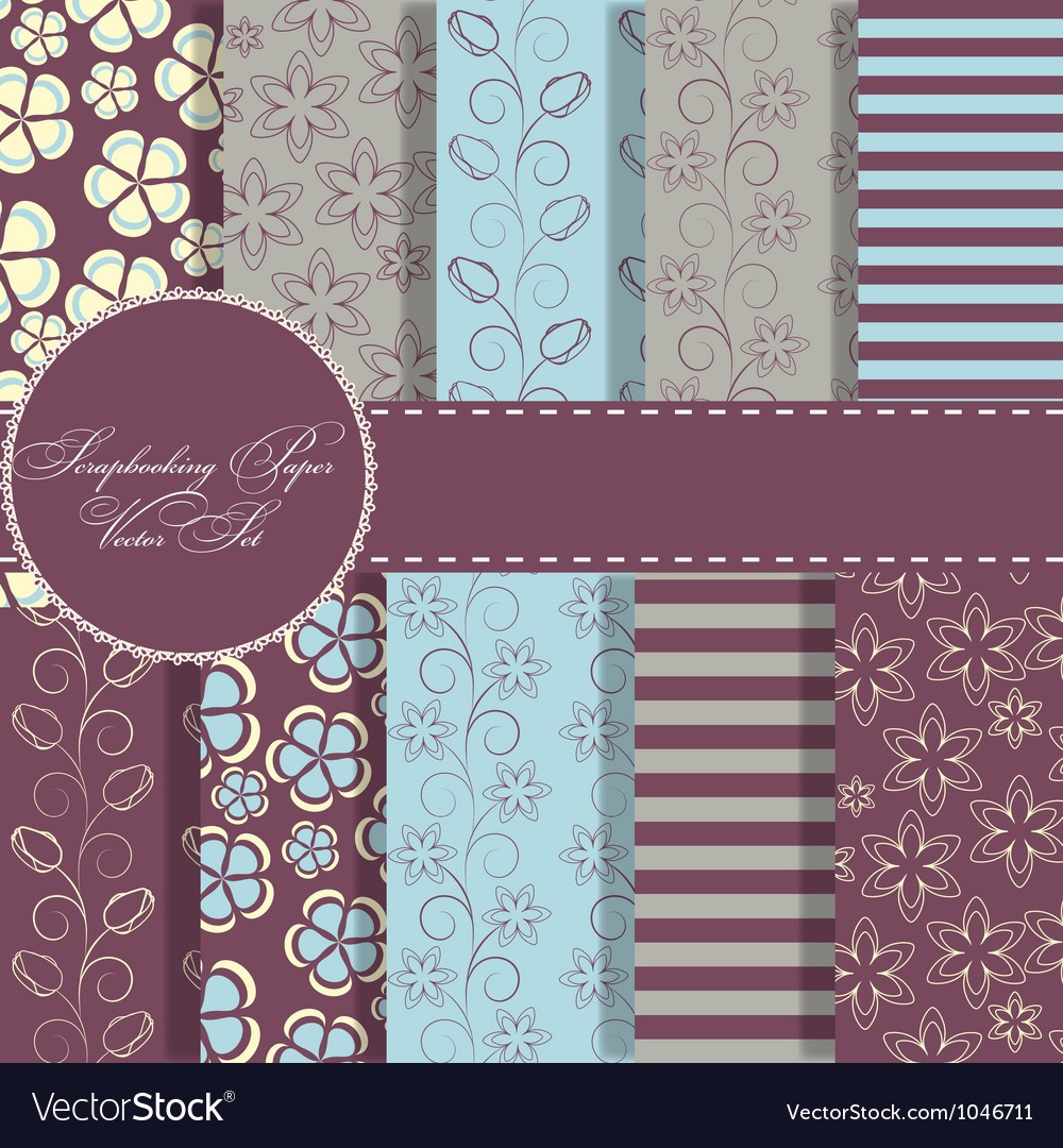 Set of beautiful paper for scrapbook