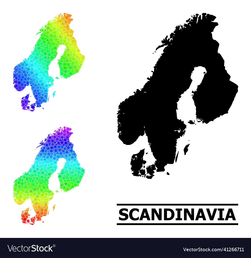 Spectrum gradient starred mosaic map