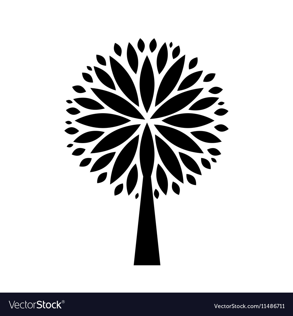 Stylized black tree