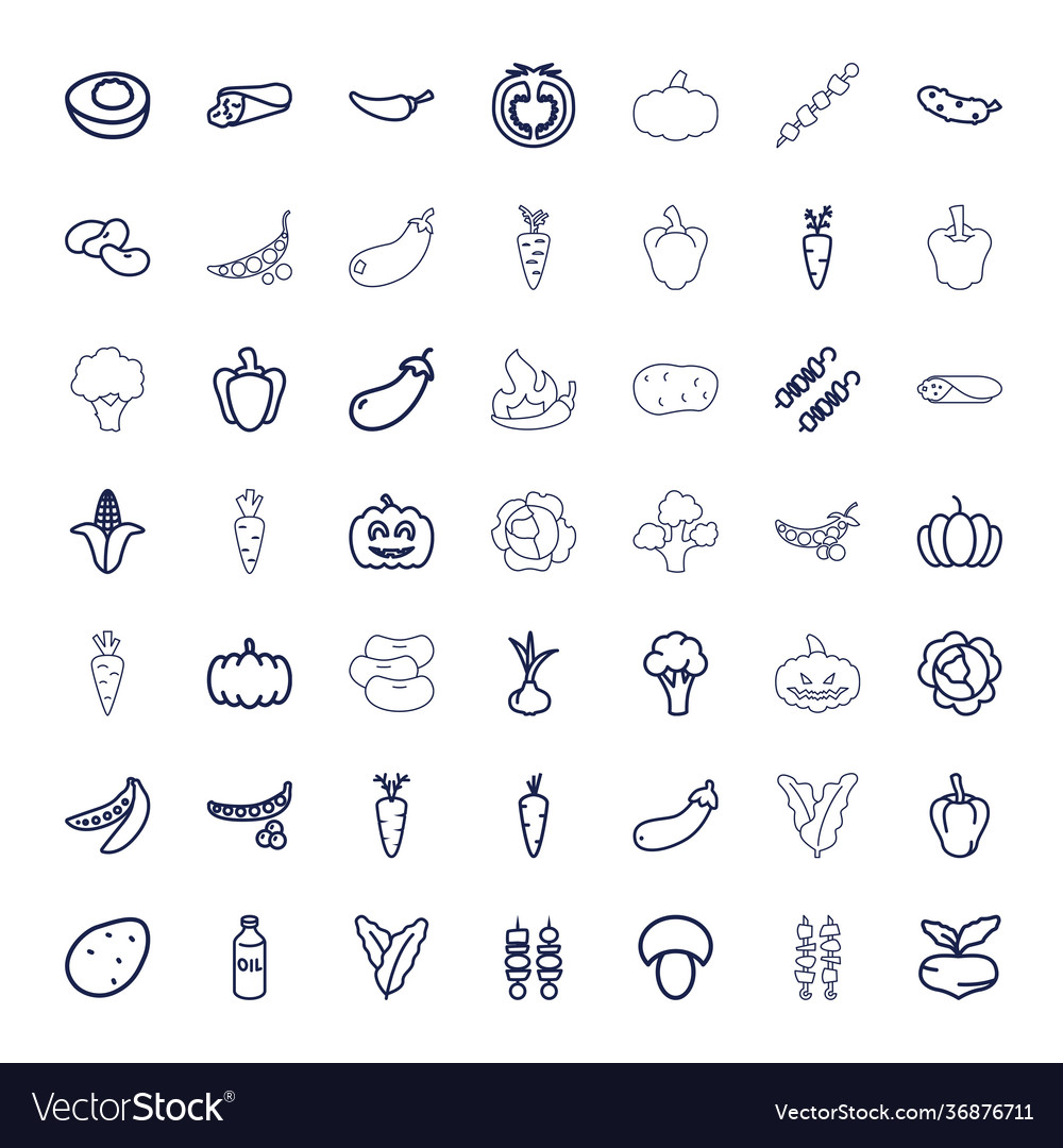 Vegetable icons Royalty Free Vector Image - VectorStock