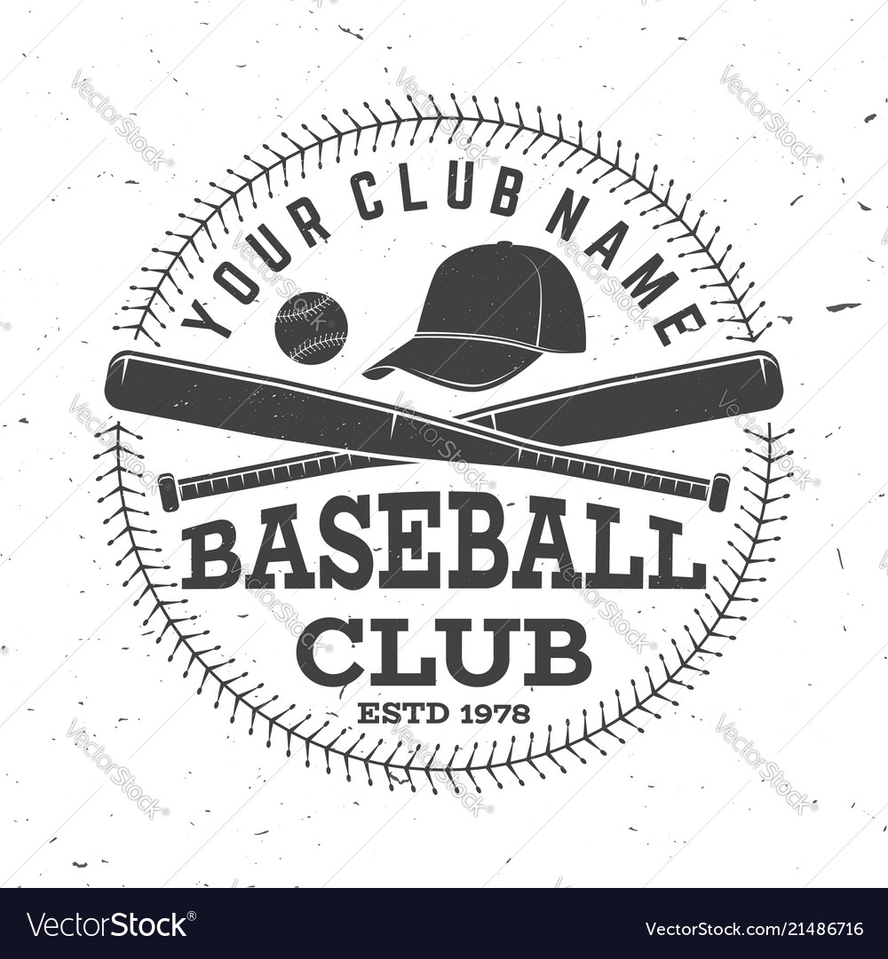 Baseball club badge concept Royalty Free Vector Image