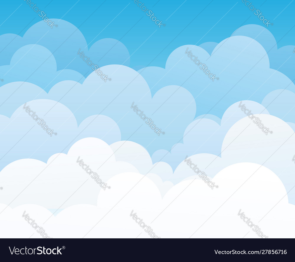 Blue sky with clouds vector image Blue sky with clouds