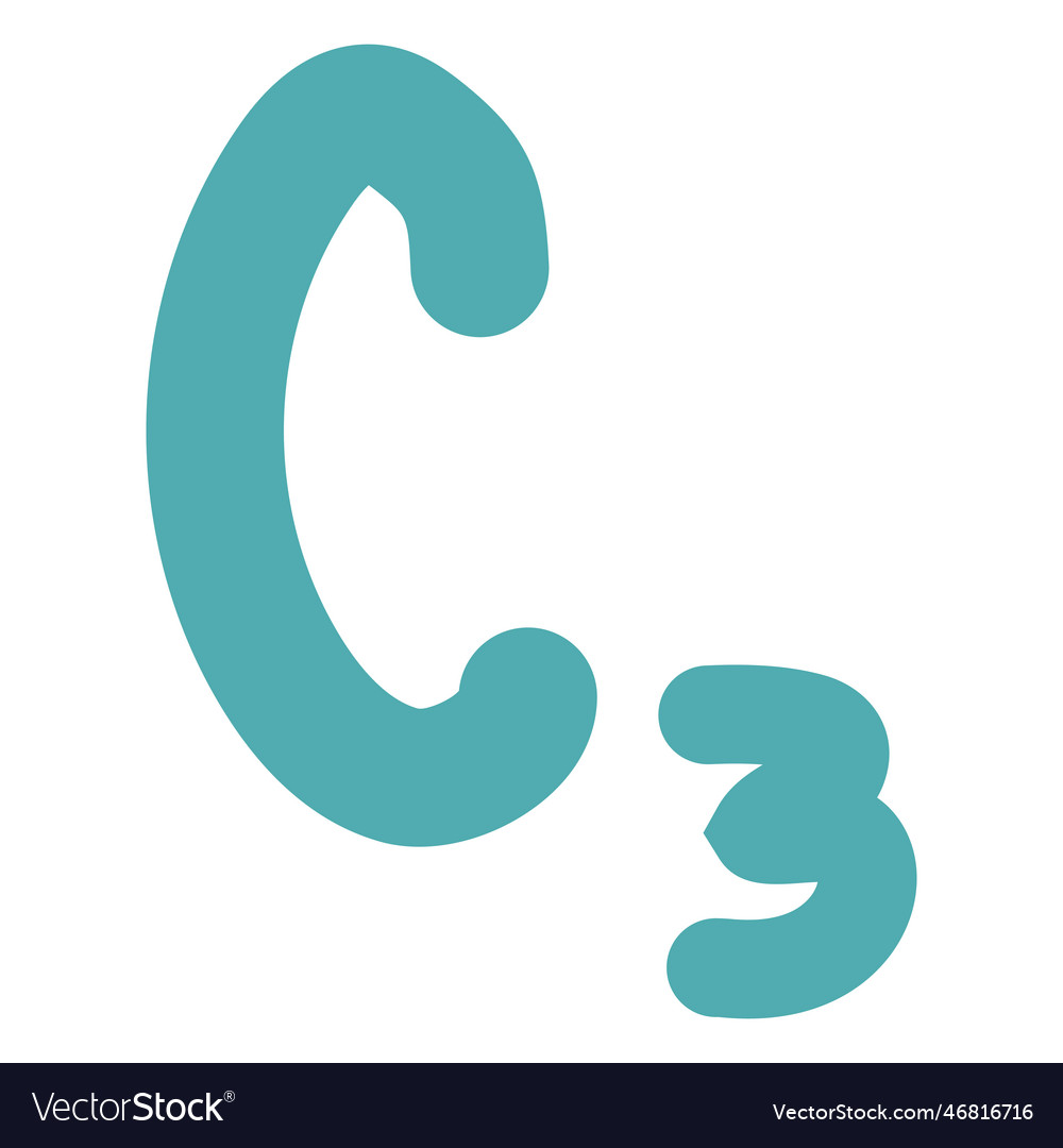 C3 chemistry formula Royalty Free Vector Image