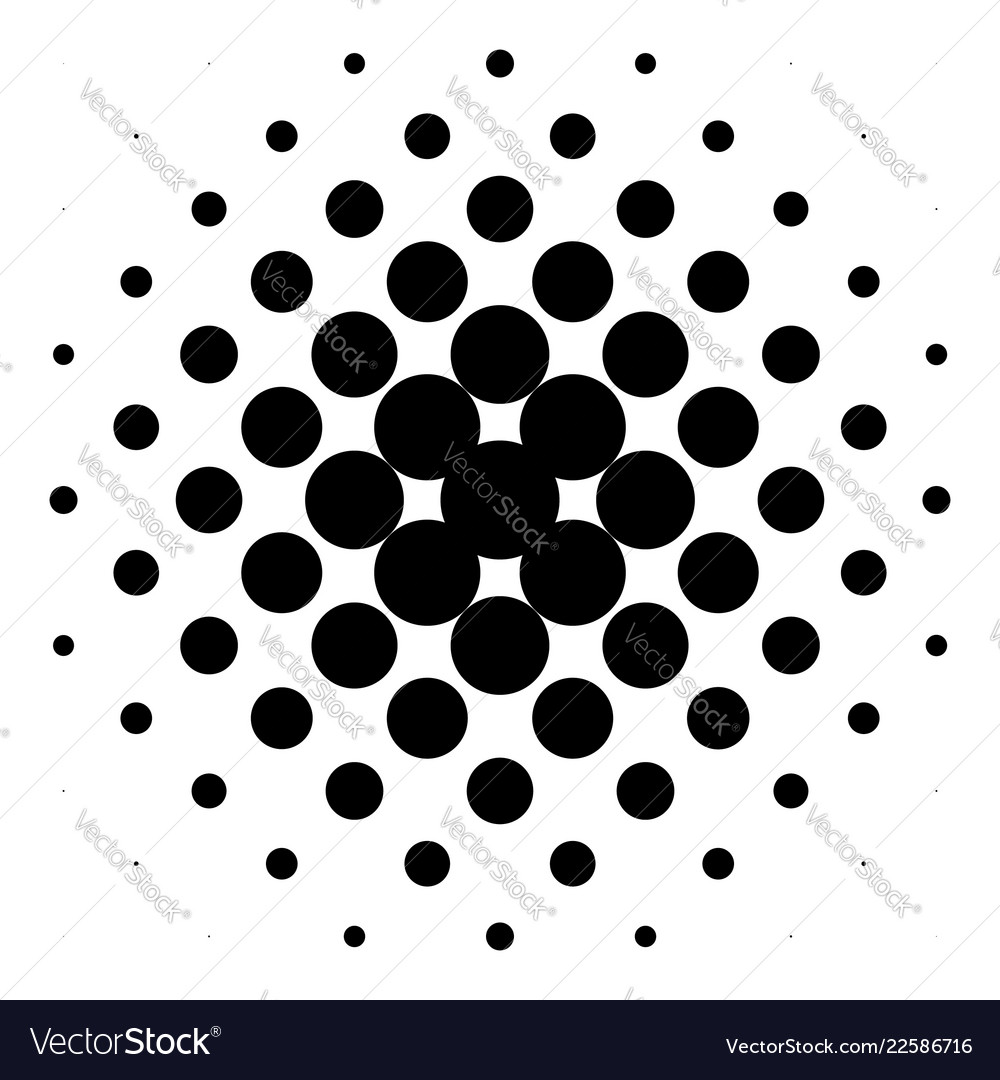 Circle halftone pattern texture monochrome vector image Circle halftone pattern texture monochrome