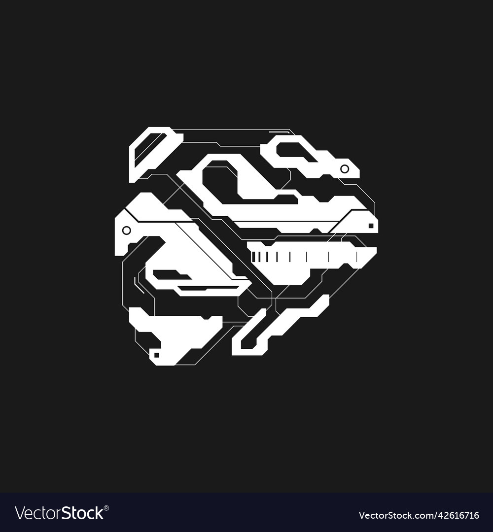 Cyberpunk tech style arrow pointer cyber