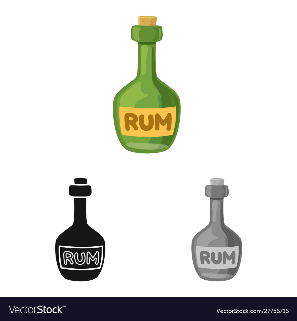 Design bottle and rum icon web element