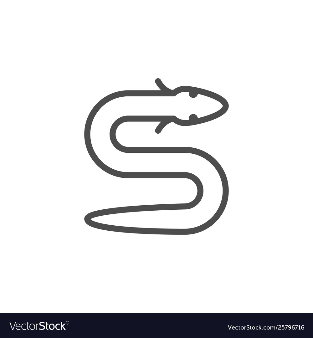 Eel line outline modern icon Royalty Free Vector Image