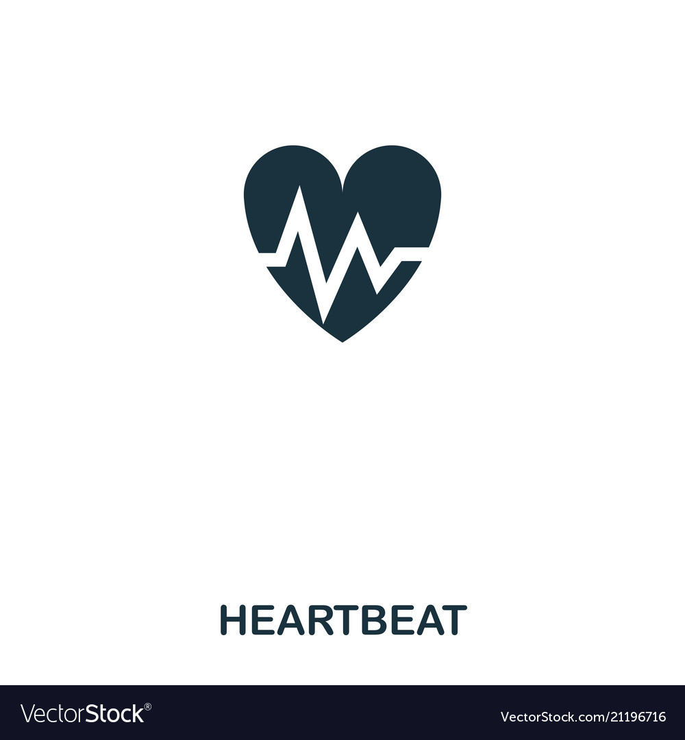 Heartbeat icon line style design ui vector image Heartbeat icon line style design ui