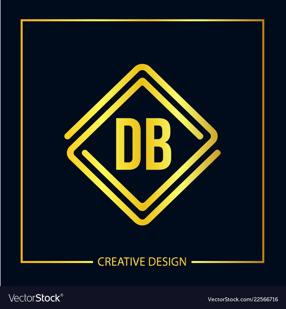 Initial letter db logo template design vector image Initial letter db logo template design