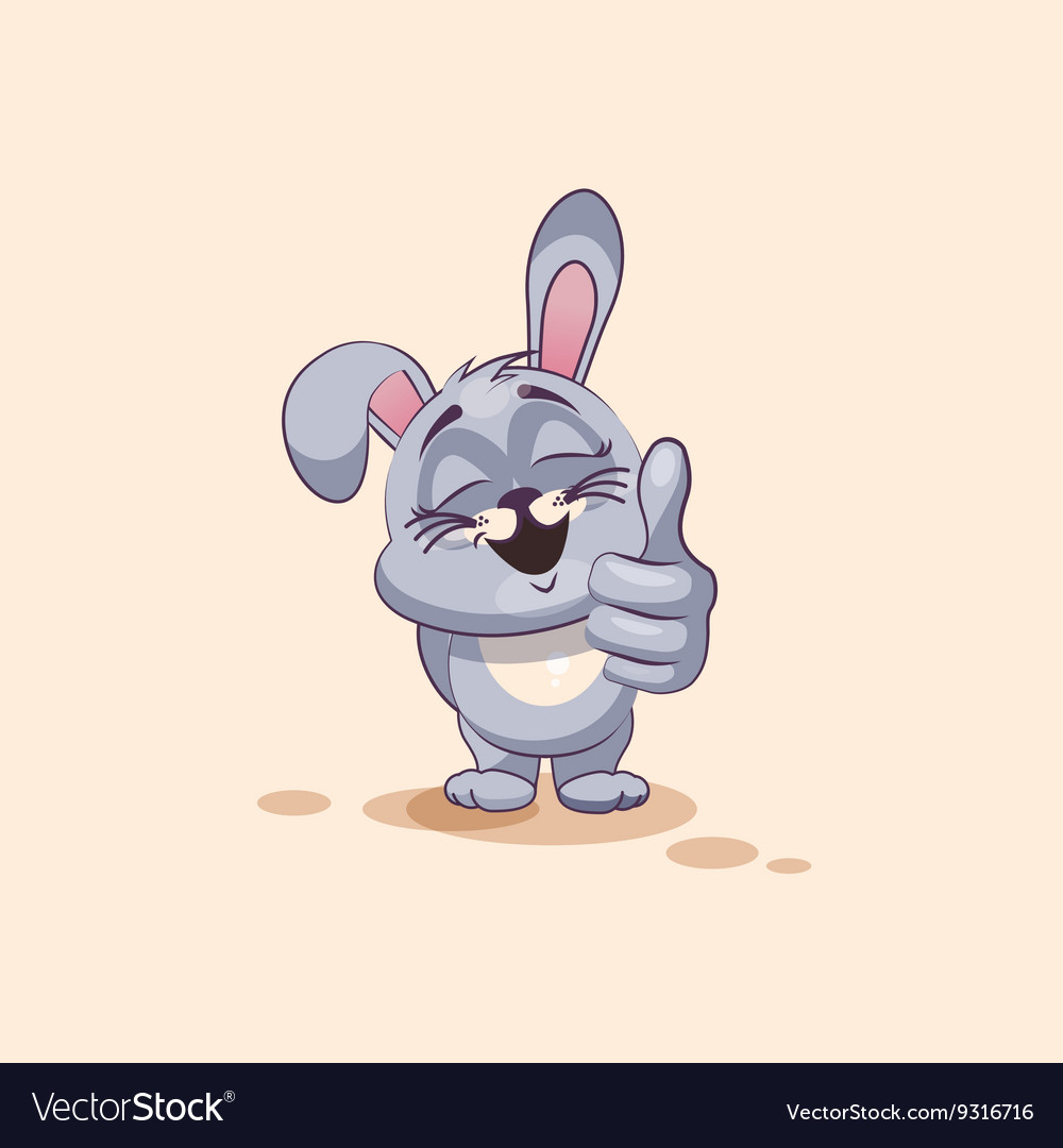 Isolated emoji character cartoon gray leveret