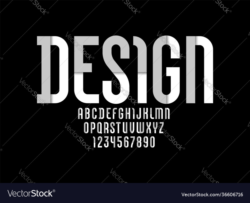 Modern Fragmented Alphabet Font