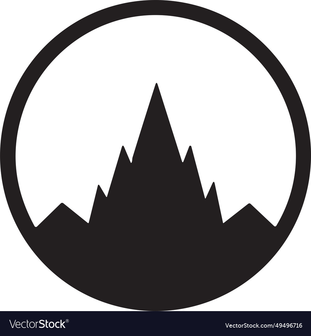 Mountain logo in tourism concept minimal style