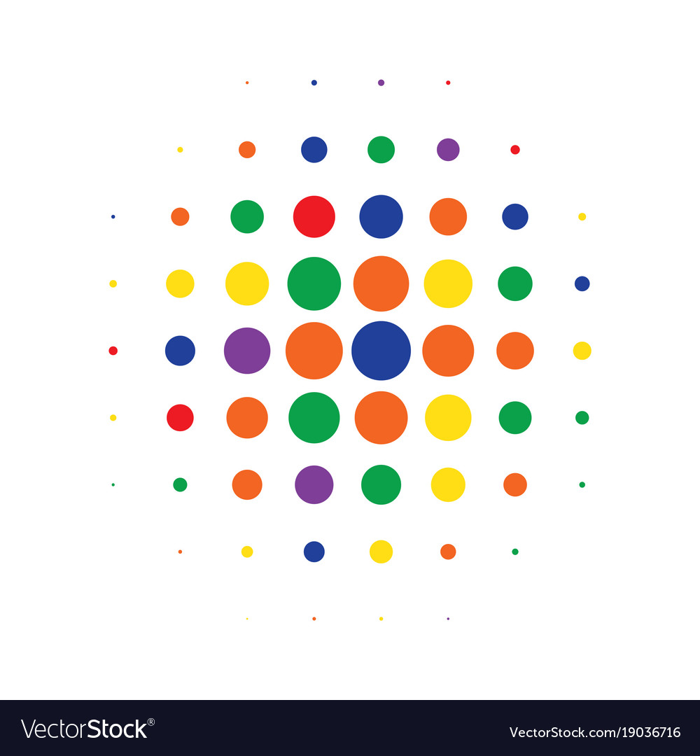 Multicolor round halftone pattern design
