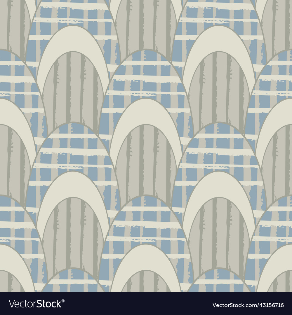 Pointed scallop seamless pattern background vector image Pointed scallop seamless pattern background