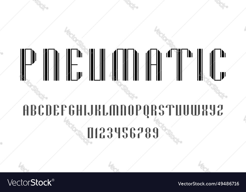 Set of alphabets font letters and numbers Vector Image Set of alphabets font letters and numbers