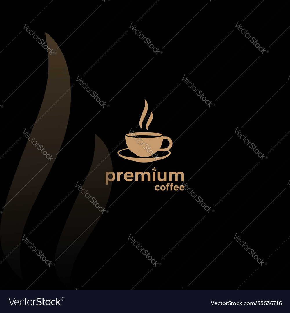 Simple minimalist coffee cup cafe restaurant logo