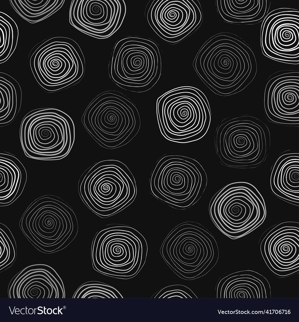Spiral linear circles seamless pattern geometric