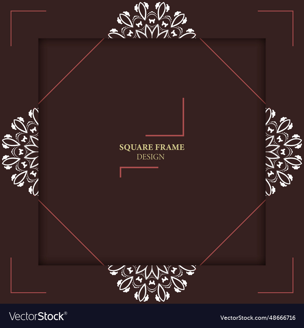 Square frame template for your design