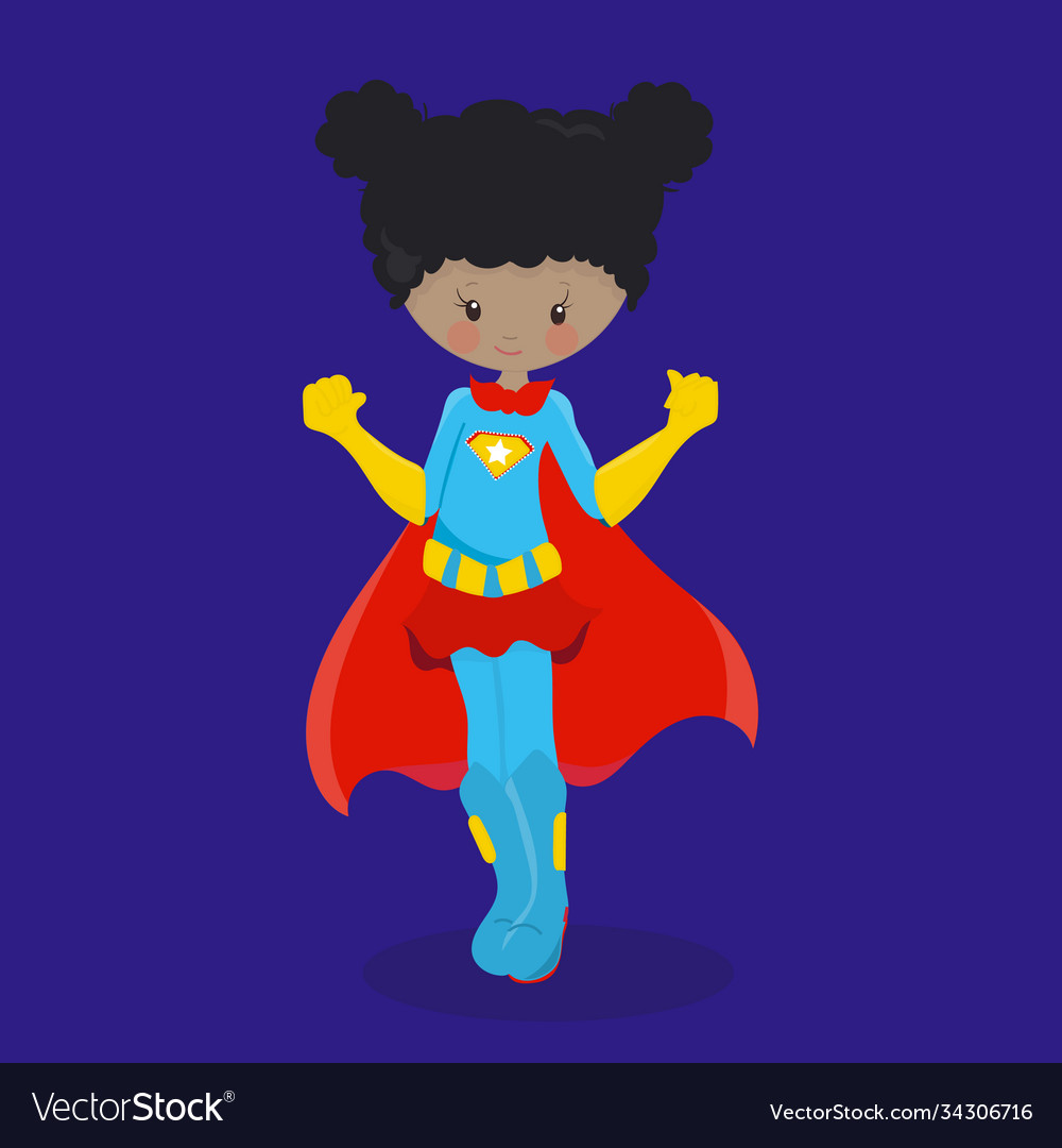 Superhero girl mulatto dark 06