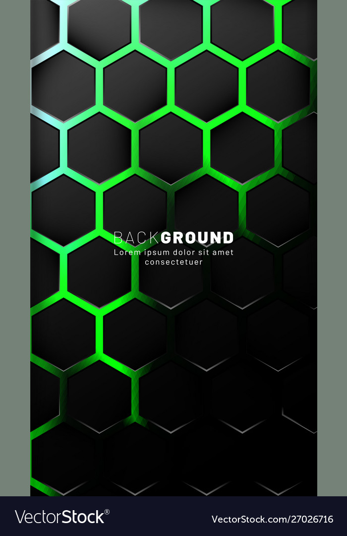 Vertical hexagon background gradient color light Vector Image Vertical hexagon background gradient color light