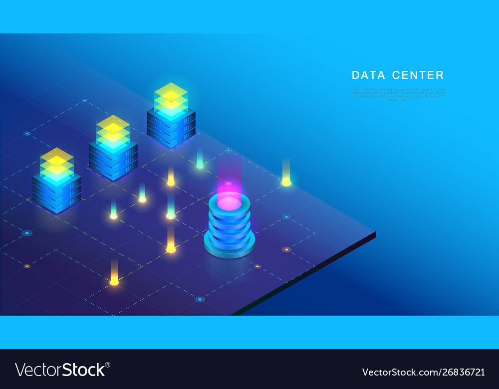 3d isometric online cloud data storage or hosting vector image 3d isometric online cloud data storage or hosting