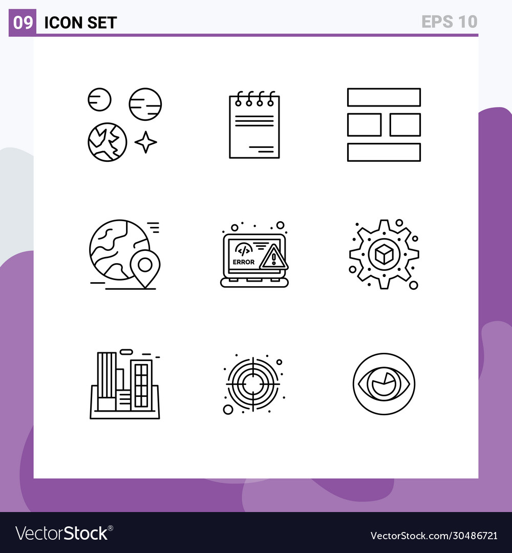 9 universal outlines set for web and mobile