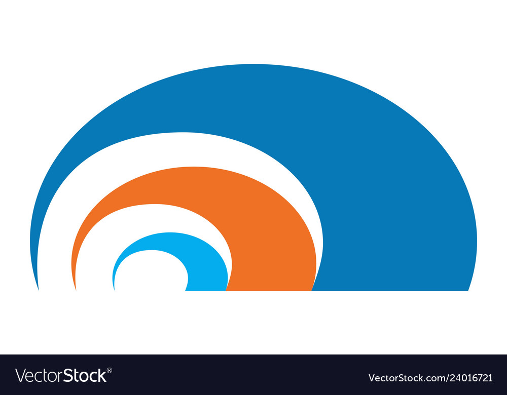 Abstract waves vision concept logo icon Royalty Free Vector