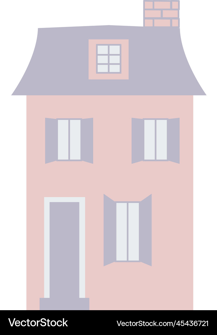 Beige modern house Royalty Free Vector Image - VectorStock