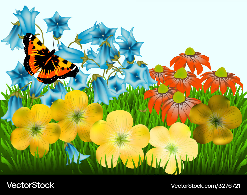 Butterfly Garden Royalty Free Vector Image - VectorStock